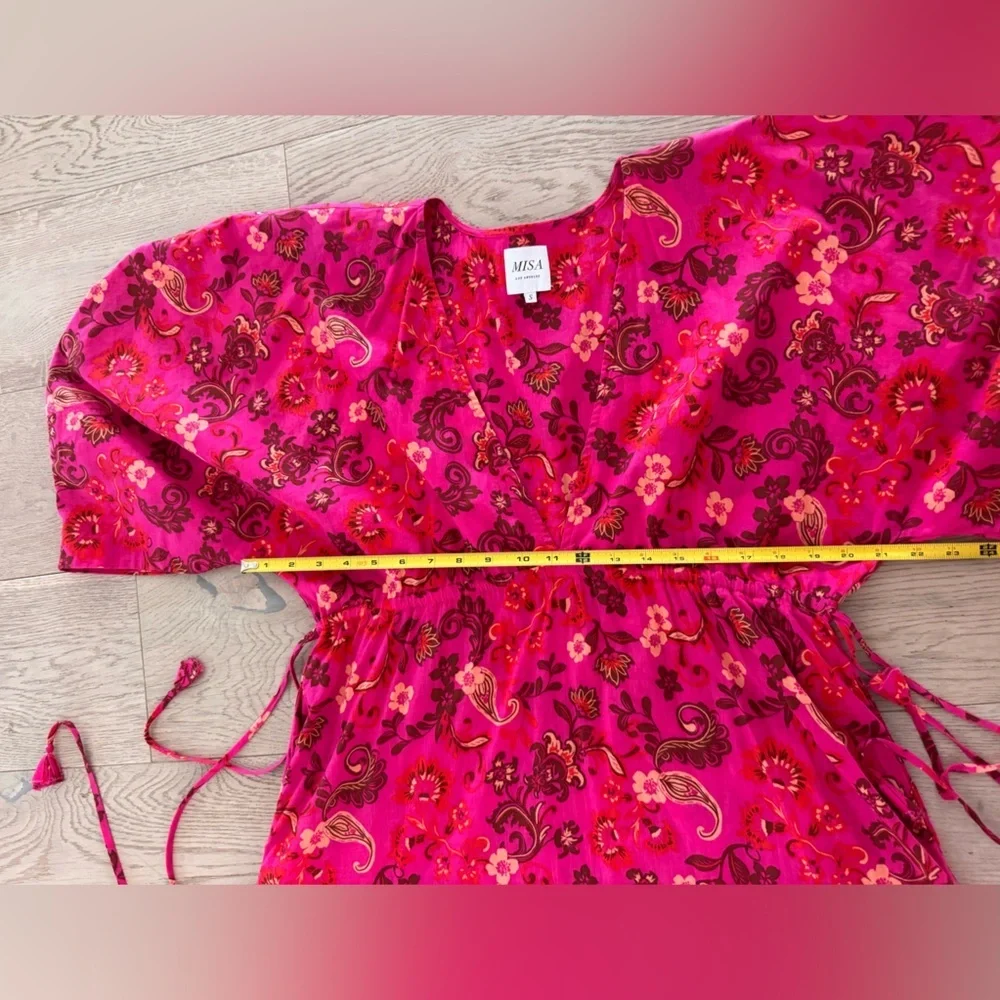 MISA Los Angeles Ysabel tiered ruffle cotton floral dress size small